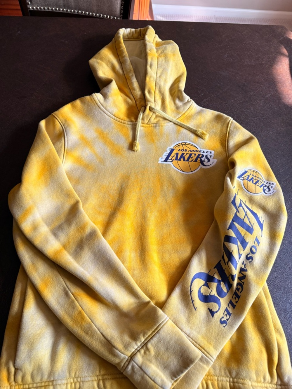 Hollister Yellow Tie-Dye Hoodie